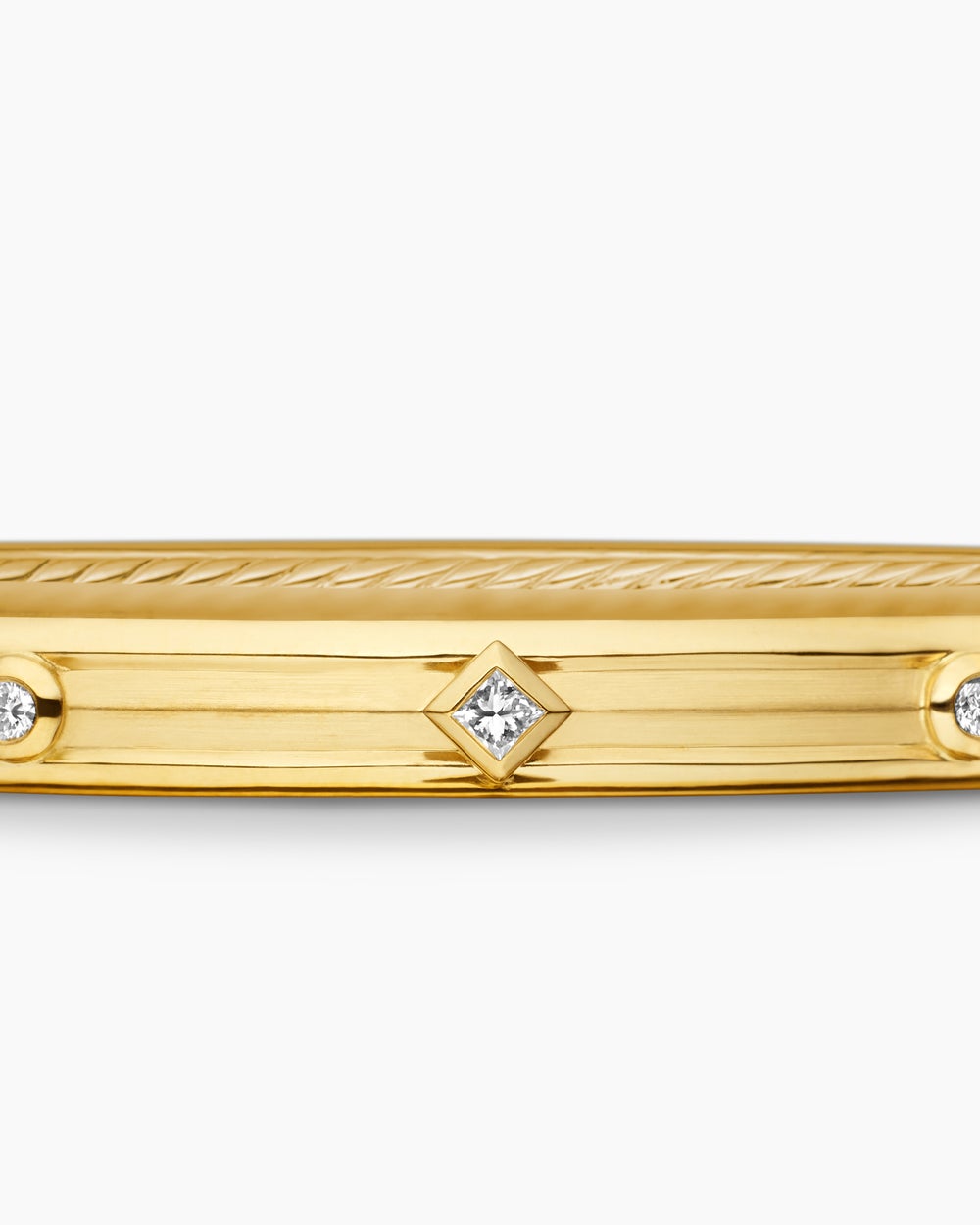 Bracelet jonc Modern Renaissance® en or jaune 18 carats avec diamants, 4,5 mm femmes
