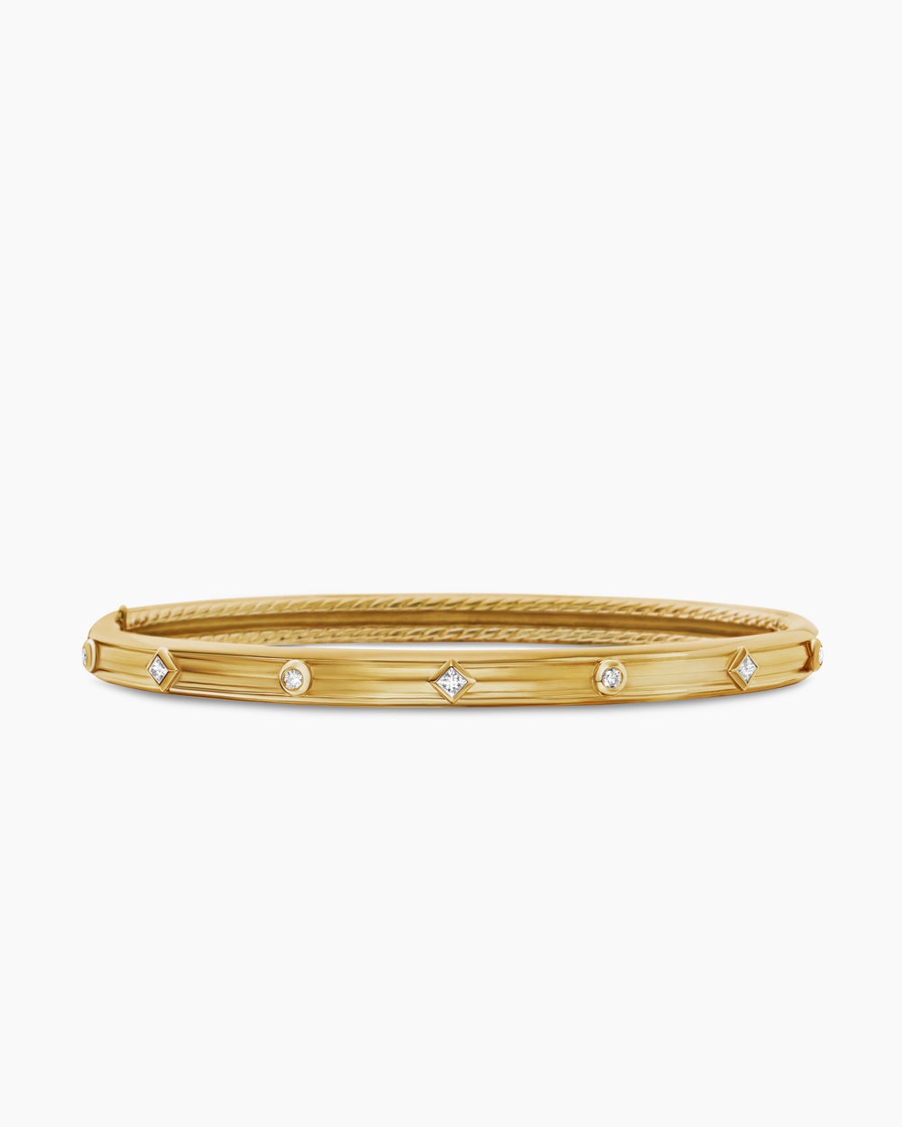 Bracelet jonc Modern Renaissance® en or jaune 18 carats avec diamants, 4,5 mm femmes