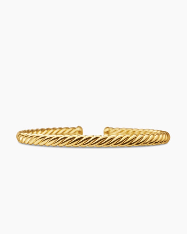 Modern Oval Cablespira Bracelet in 18K Yellow Gold, 4.5mm