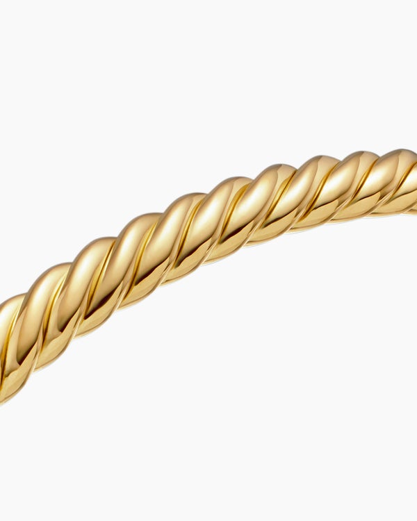 Modern Oval Cablespira Bracelet in 18K Yellow Gold, 4.5mm