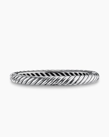 Sculpted Cable Bangle Bracelet in Sterling Silver, 7mm