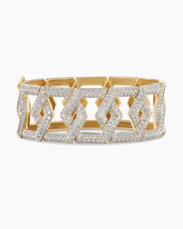Carlyle™ Bracelet in 18K Yellow Gold with Diamonds, 24mm