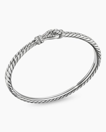 Thoroughbred Loop Bracelet in Sterling Silver with Diamonds, 4.5mm