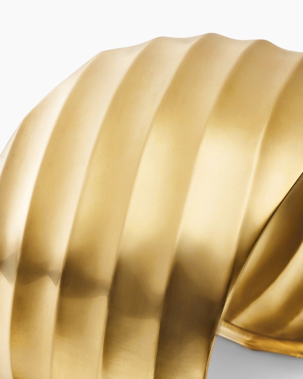 Cable Edge Cuff Bracelet in 18K Yellow Gold, 40mm