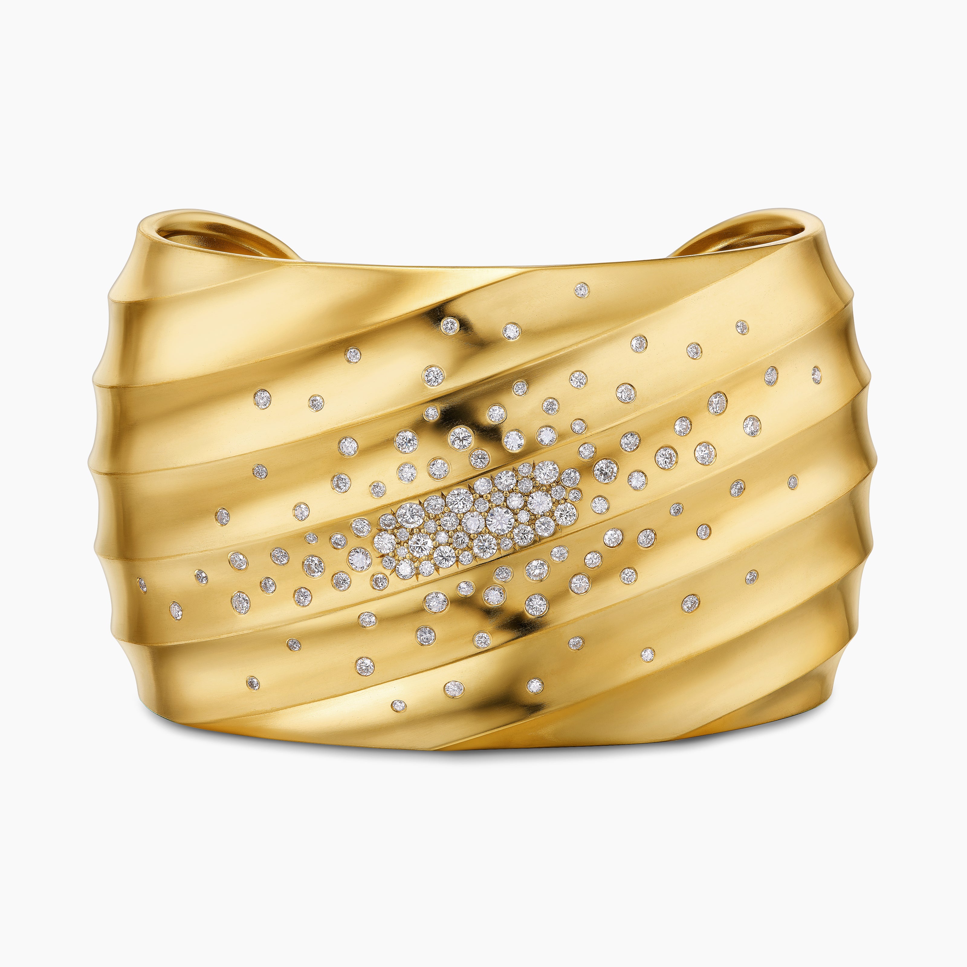 David Yurman Diamond Cuff Bracelet in Gold