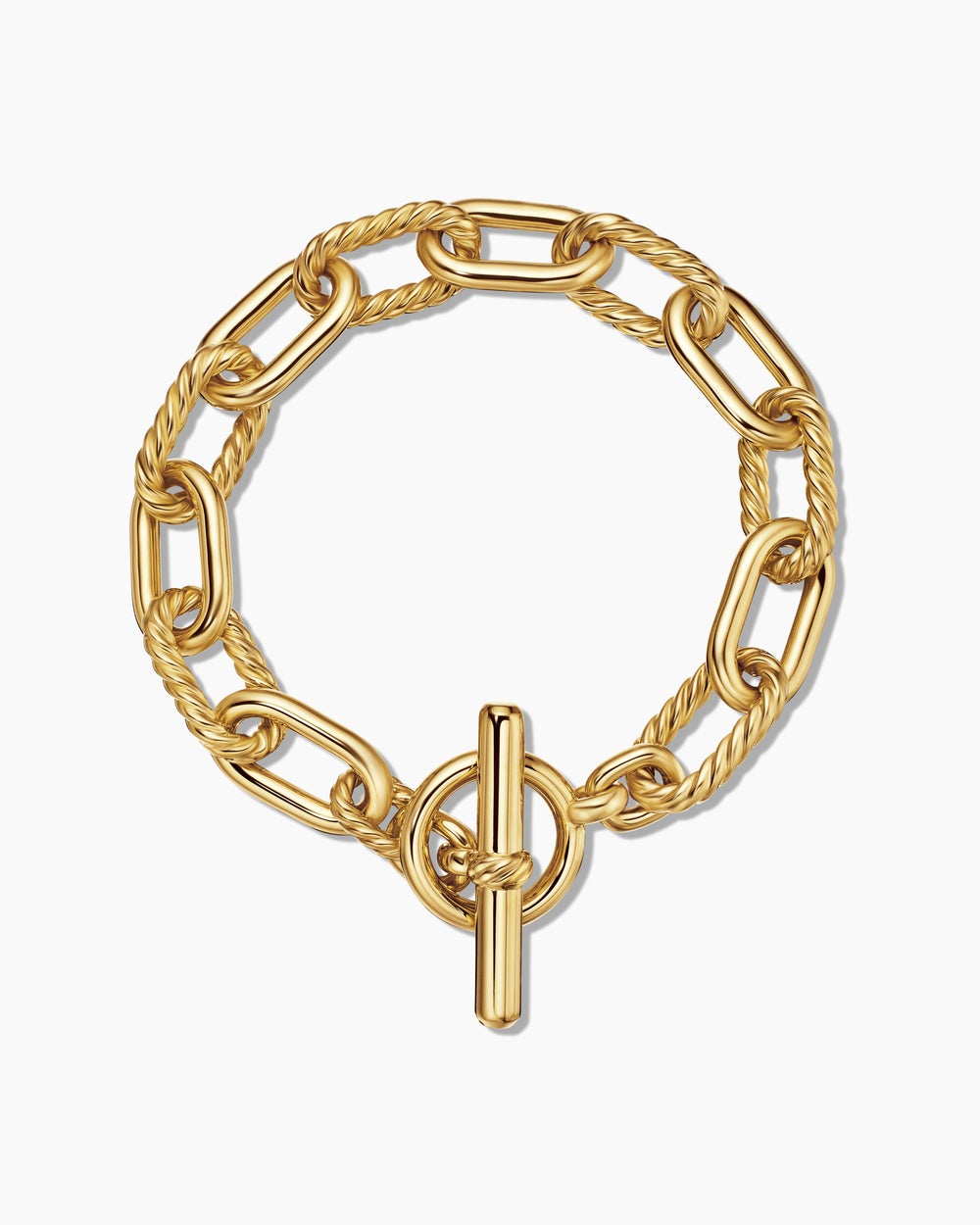 Bracelet chaîne DY Madison® avec fermoir en T en or jaune 18 carats, 11 mm femme