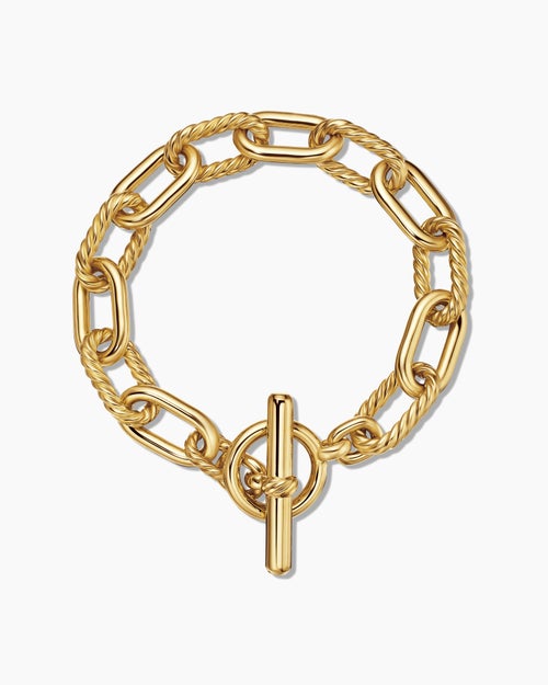 Womens DY Madison Toggle Chain Bracelet in 18K Yellow Gold, 11mm