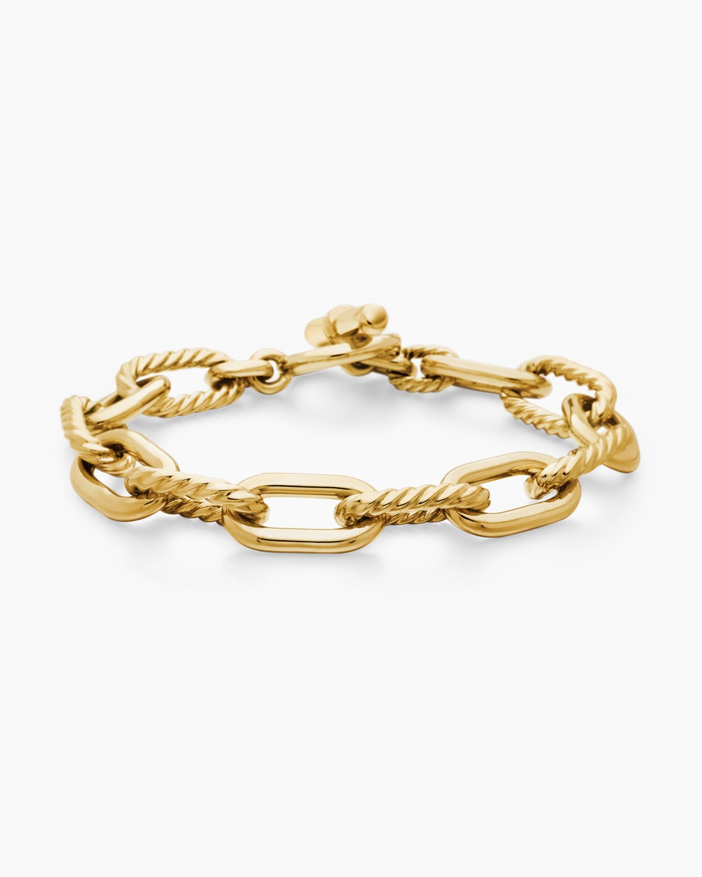Bracelet chaîne DY Madison® avec fermoir en T en or jaune 18 carats, 11 mm femme