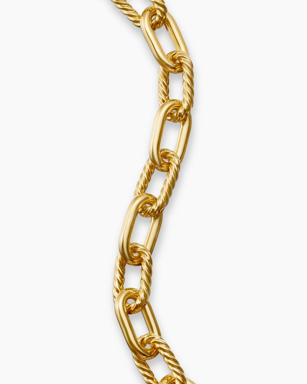 Bracelet chaîne DY Madison® avec fermoir en T en or jaune 18 carats, 11 mm femme