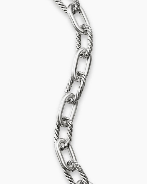 Womens DY Madison Toggle Chain Bracelet in Sterling Silver with 18K Yellow Gold, 11mm