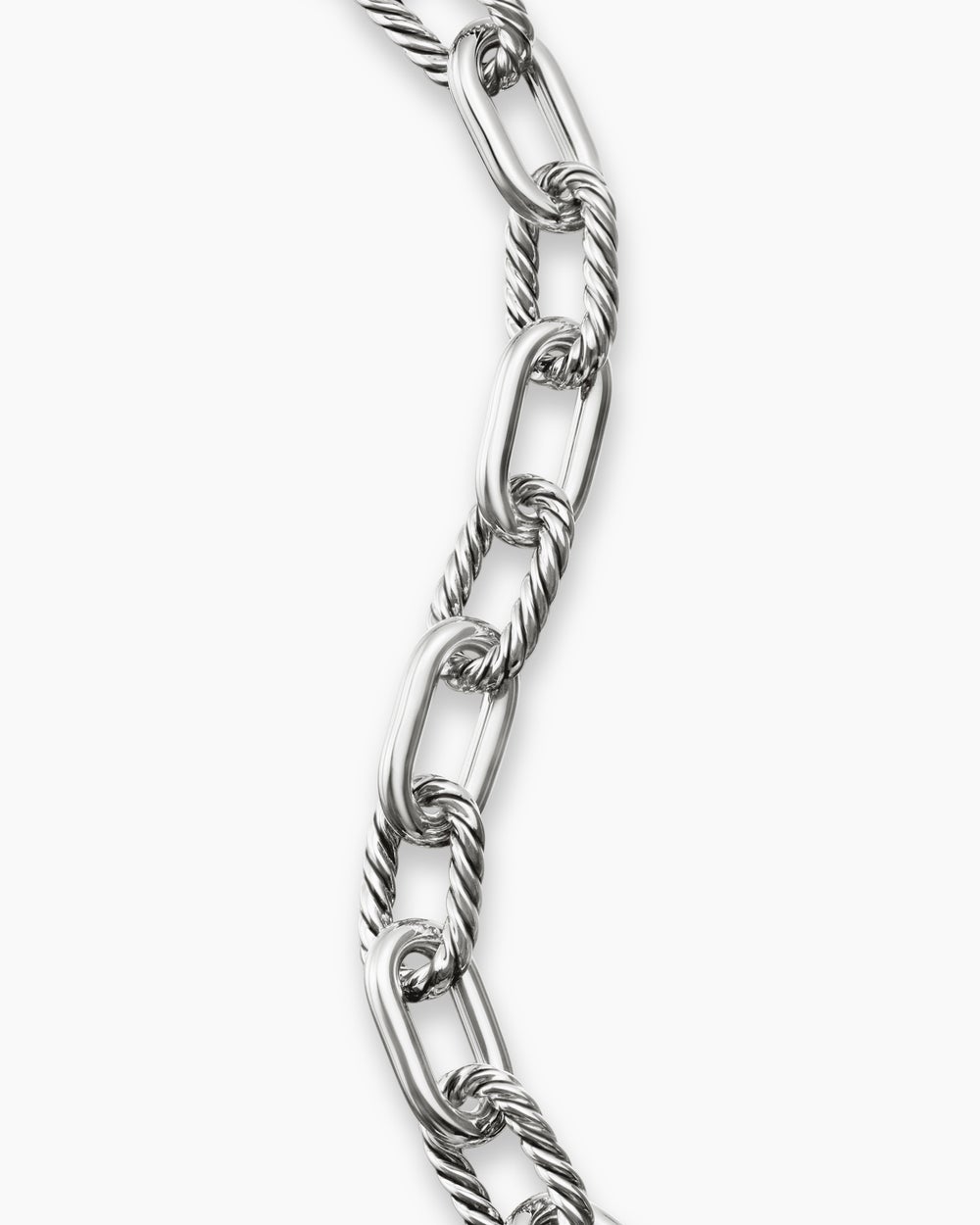 Bracelet chaîne à fermoir en T DY Madison en argent sterling avec or jaune 18 carats, 11 mm femmes