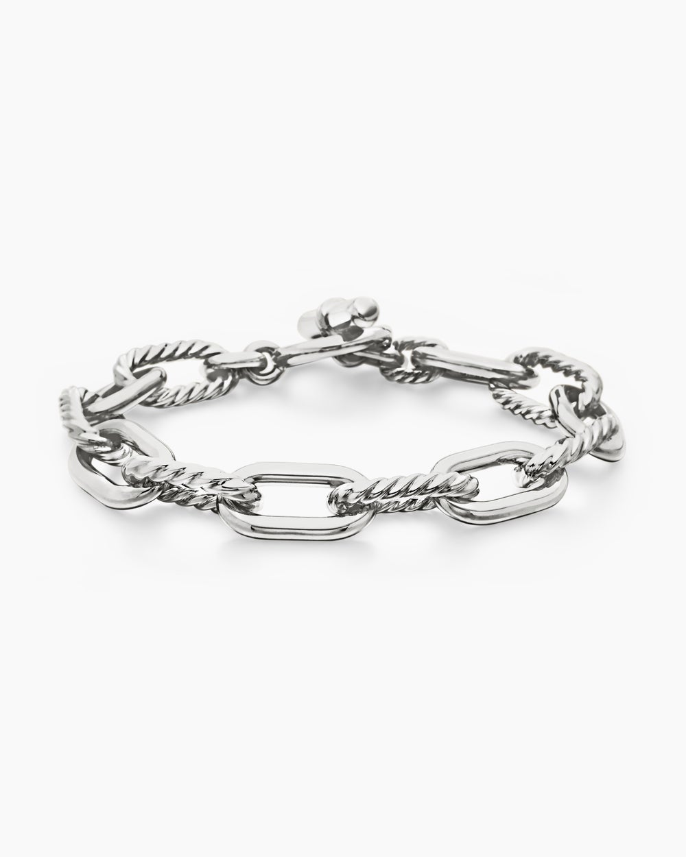 Bracelet chaîne à fermoir en T DY Madison en argent sterling, 11 mm pour femmes