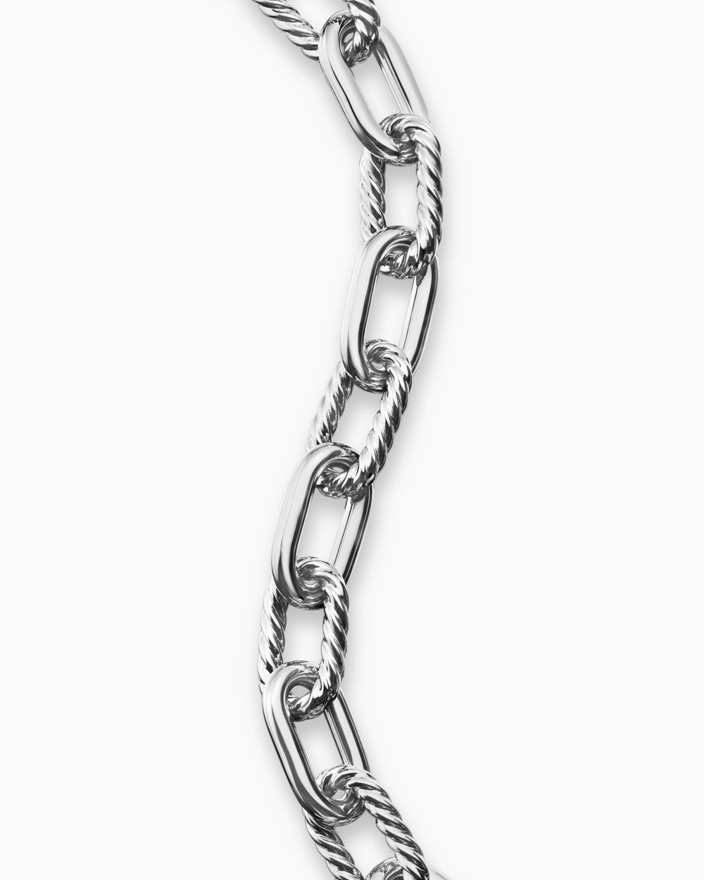 Bracelet chaîne à fermoir en T DY Madison en argent sterling, 11 mm pour femmes