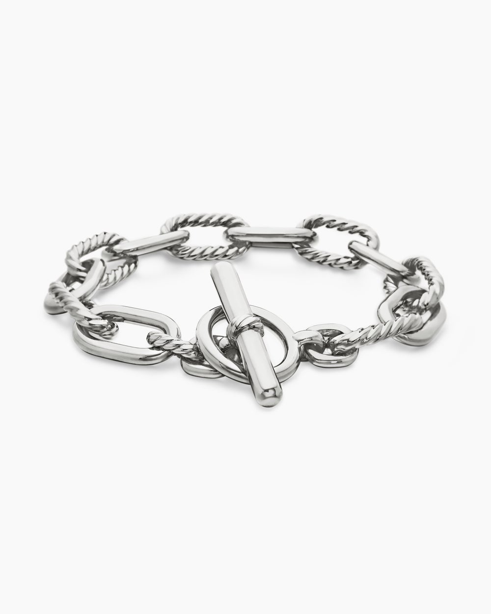 Bracelet chaîne à fermoir en T DY Madison en argent sterling, 11 mm pour femmes