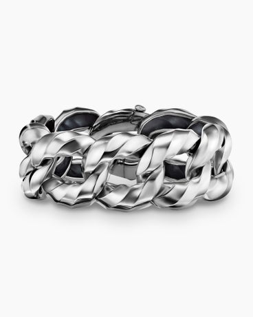 Cable Edge® Curb Chain Bracelet in Sterling Silver, 23mm
