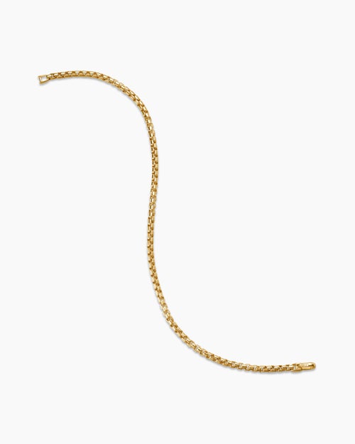 Womens DY Bel Aire Box Chain Bracelet in 18K Yellow Gold, 2.7mm