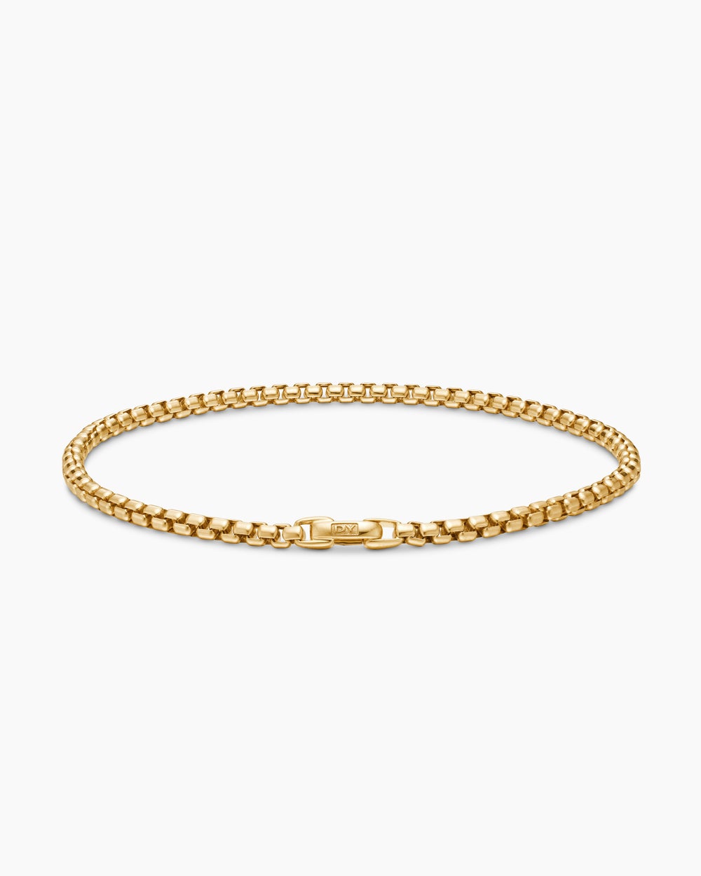 Womens DY Bel Aire Box Chain Bracelet in 18K Yellow Gold, 2.7mm