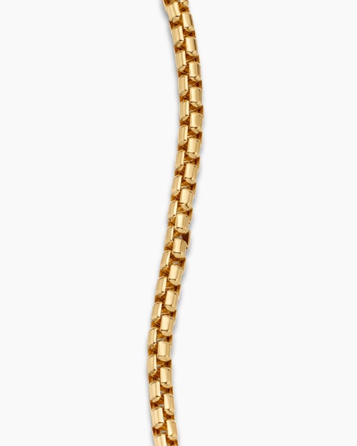 Womens DY Bel Aire Box Chain Bracelet in 18K Yellow Gold, 2.7mm