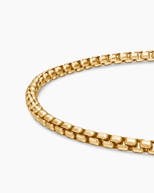 Womens DY Bel Aire Box Chain Bracelet in 18K Yellow Gold, 2.7mm