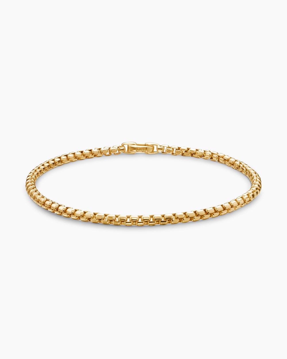 Womens DY Bel Aire Box Chain Bracelet in 18K Yellow Gold, 2.7mm