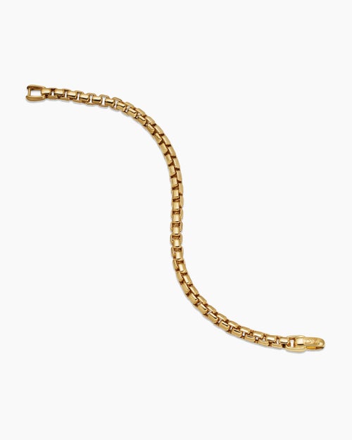 Womens DY Bel Aire Box Chain Bracelet in 18K Yellow Gold, 5.2mm