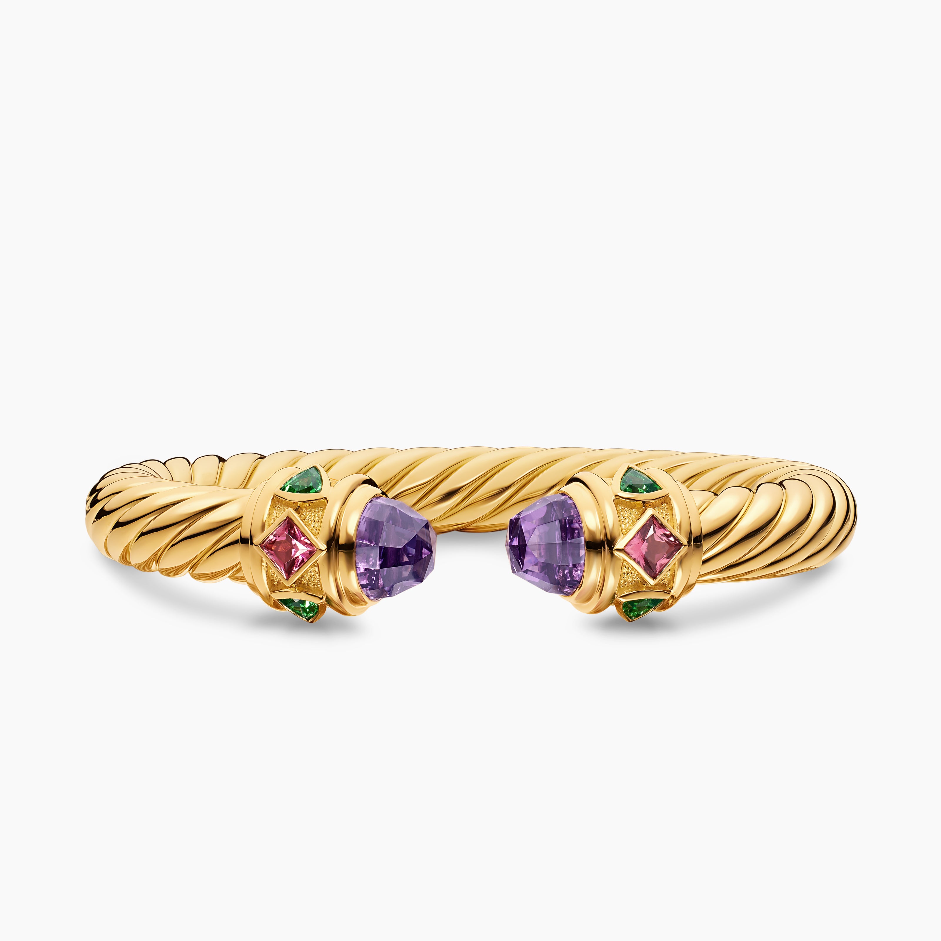 Womens Renaissance Cablespira Bracelet in 18K Yellow Gold, 9mm