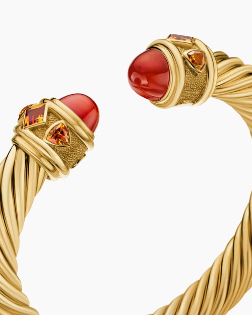 Womens Renaissance Cablespira Bracelet in 18K Yellow Gold, 9mm