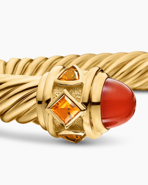 Womens Renaissance Cablespira Bracelet in 18K Yellow Gold, 9mm