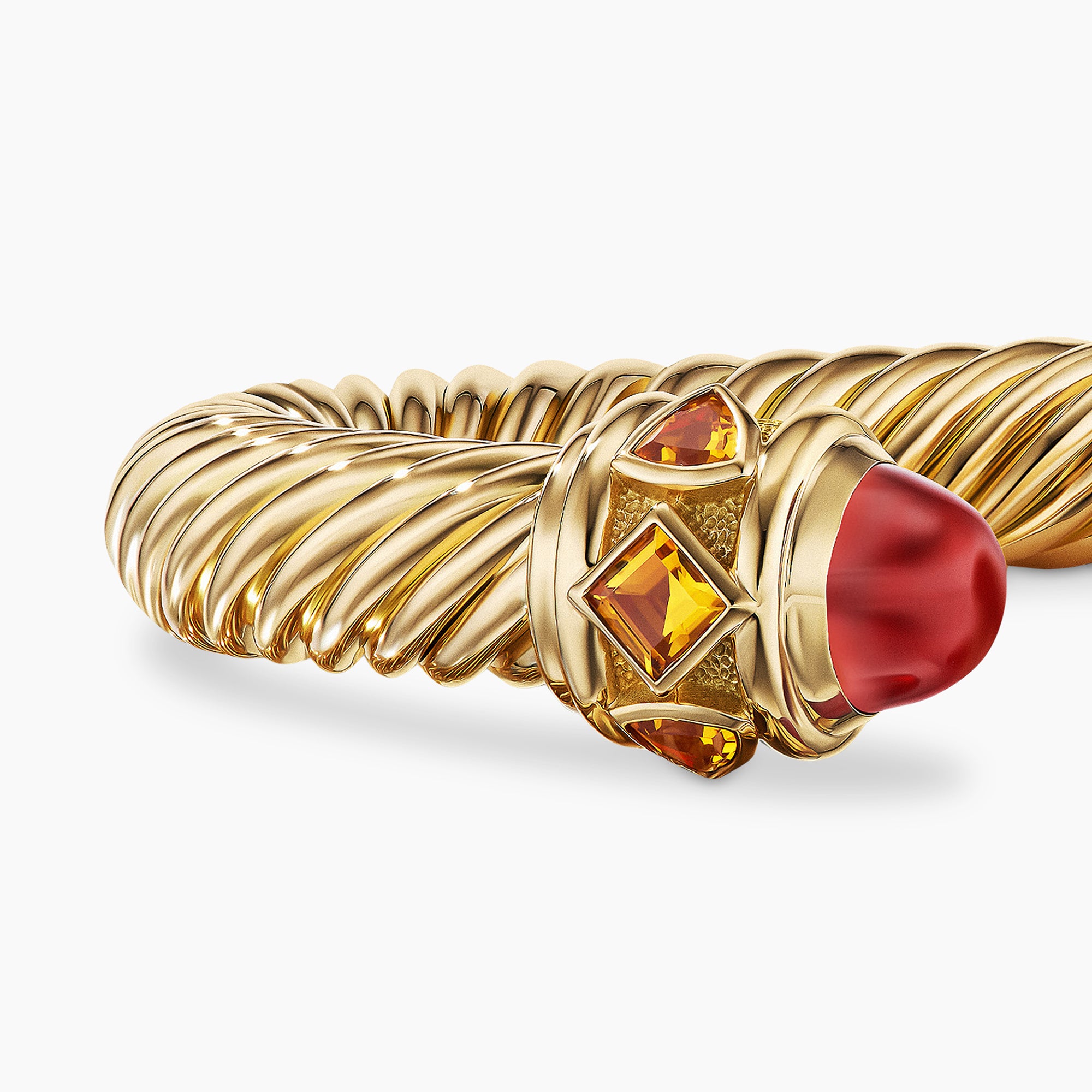 Renaissance® Cablespira Bracelet in 18K Yellow Gold with Carnelian 