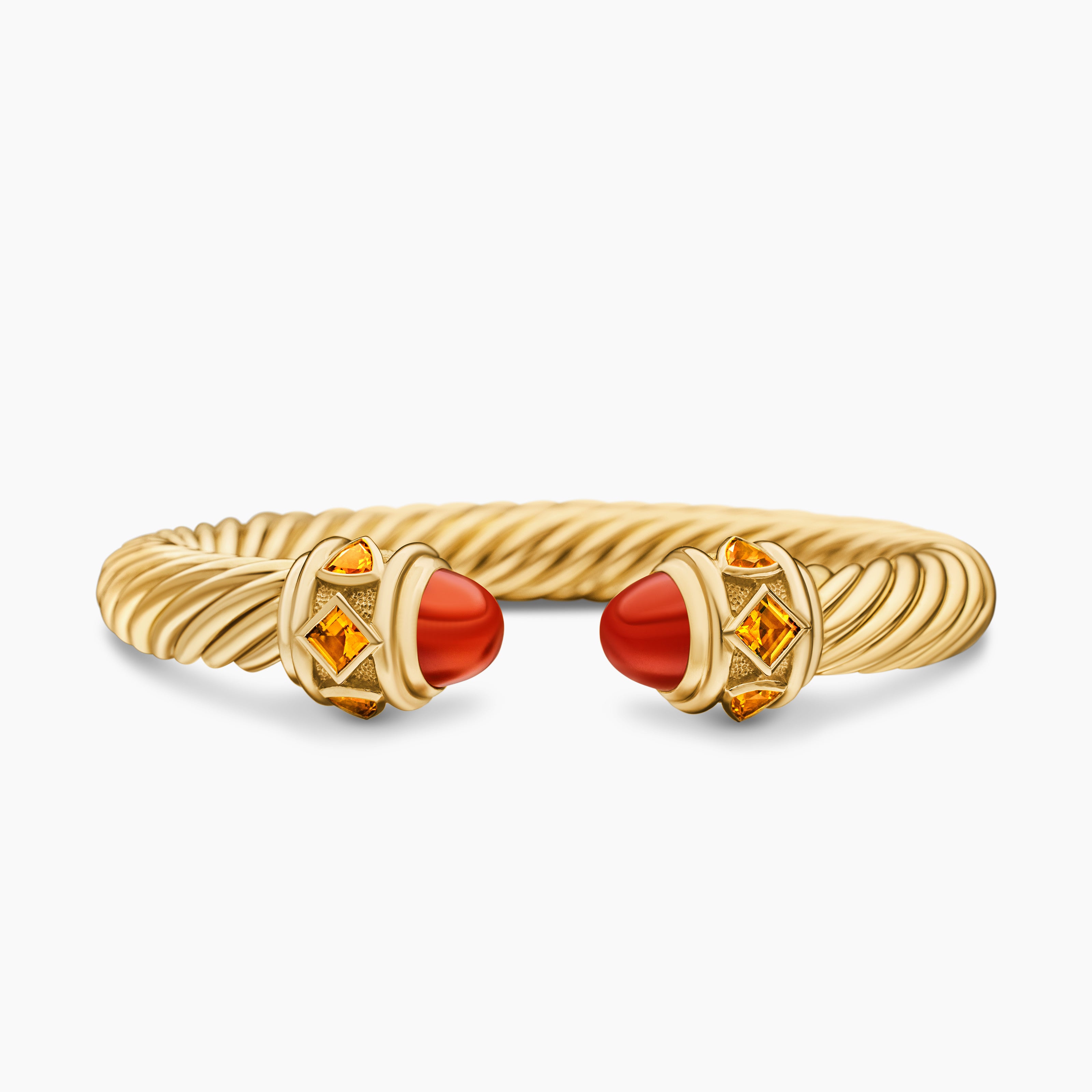 Womens Renaissance Cablespira Bracelet in 18K Yellow Gold, 9mm
