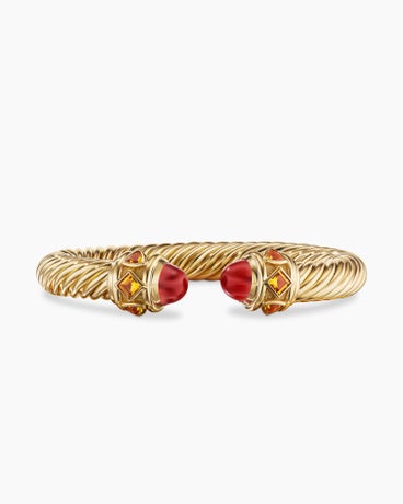 Renaissance® Cablespira Bracelet in 18K Yellow Gold with Carnelian and Madeira Citrine, 9mm