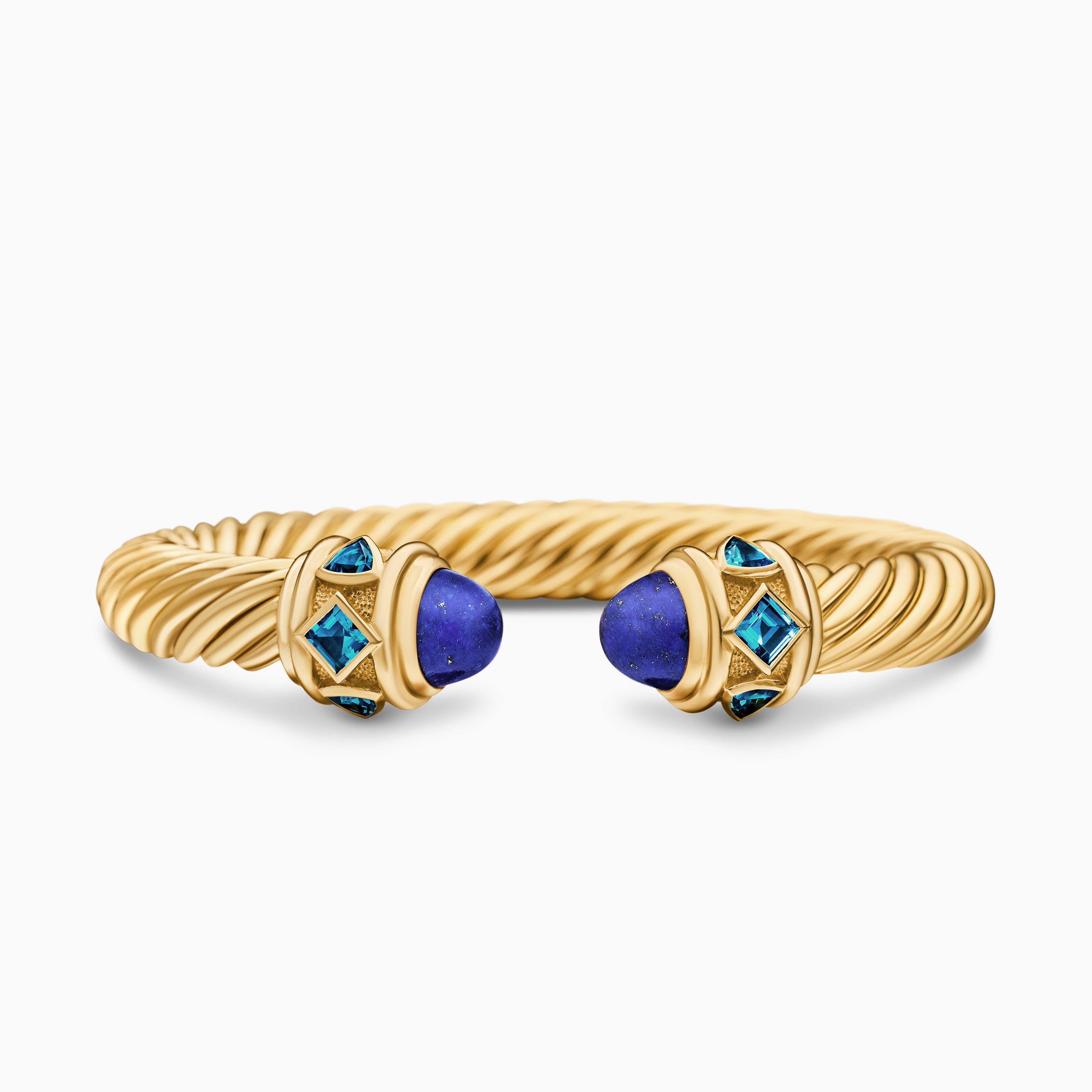 Womens Renaissance Cablespira Bracelet in 18K Yellow Gold, 9mm