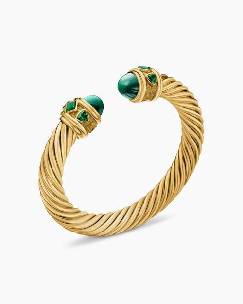 Womens Renaissance Cablespira Bracelet in 18K Yellow Gold, 9mm