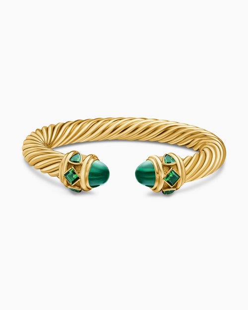 Womens Renaissance Cablespira Bracelet in 18K Yellow Gold, 9mm