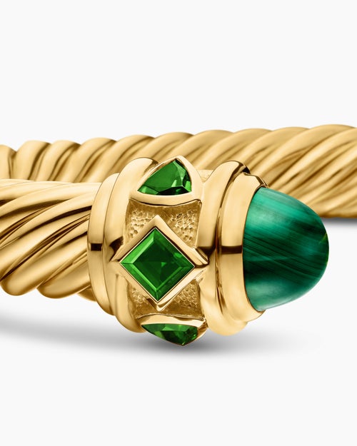 Womens Renaissance Cablespira Bracelet in 18K Yellow Gold, 9mm