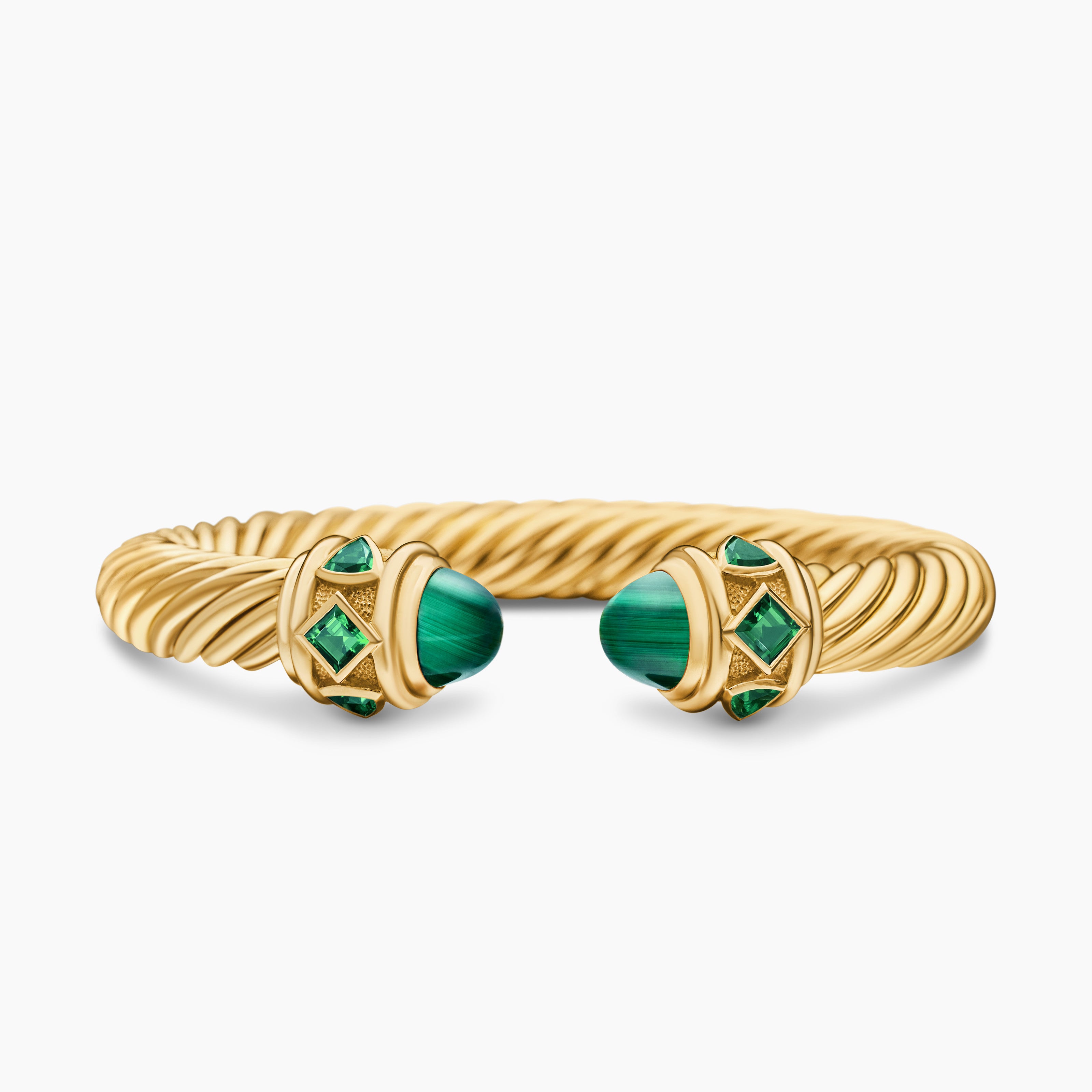Womens Renaissance Cablespira Bracelet in 18K Yellow Gold, 9mm