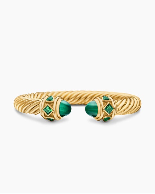 Womens Renaissance Cablespira Bracelet in 18K Yellow Gold, 9mm
