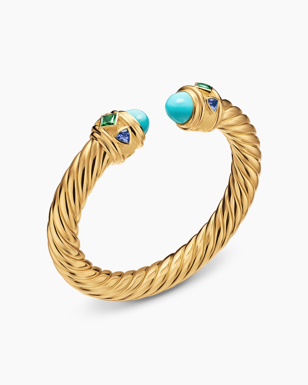 Womens Renaissance Cablespira Bracelet in 18K Yellow Gold, 9mm