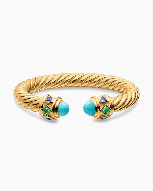 Womens Renaissance Cablespira Bracelet in 18K Yellow Gold, 9mm