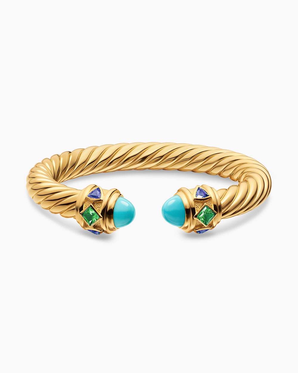 Womens Renaissance Cablespira Bracelet in 18K Yellow Gold, 9mm