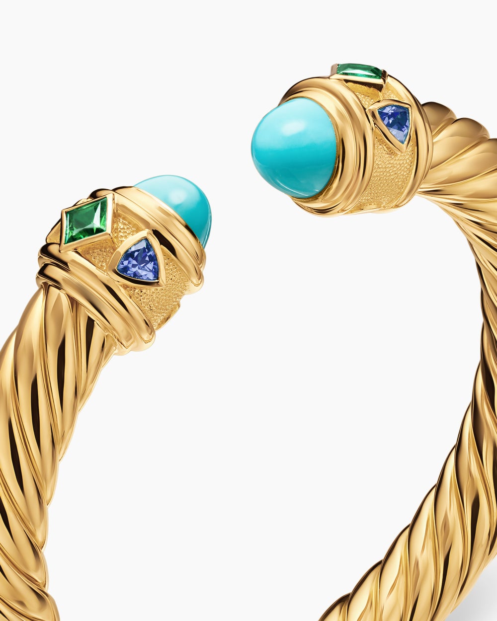 Womens Renaissance Cablespira Bracelet in 18K Yellow Gold, 9mm