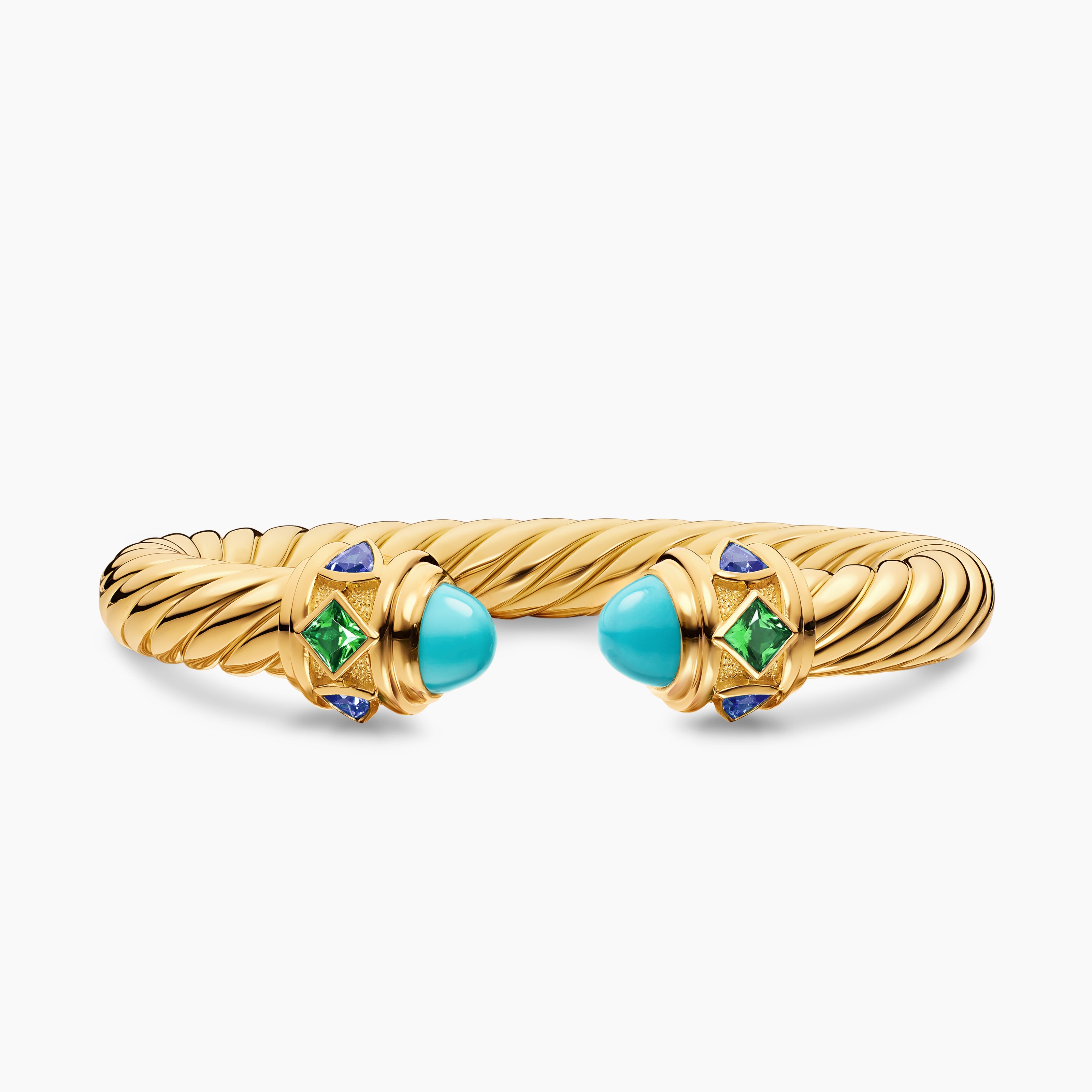 Womens Renaissance Cablespira Bracelet in 18K Yellow Gold, 9mm