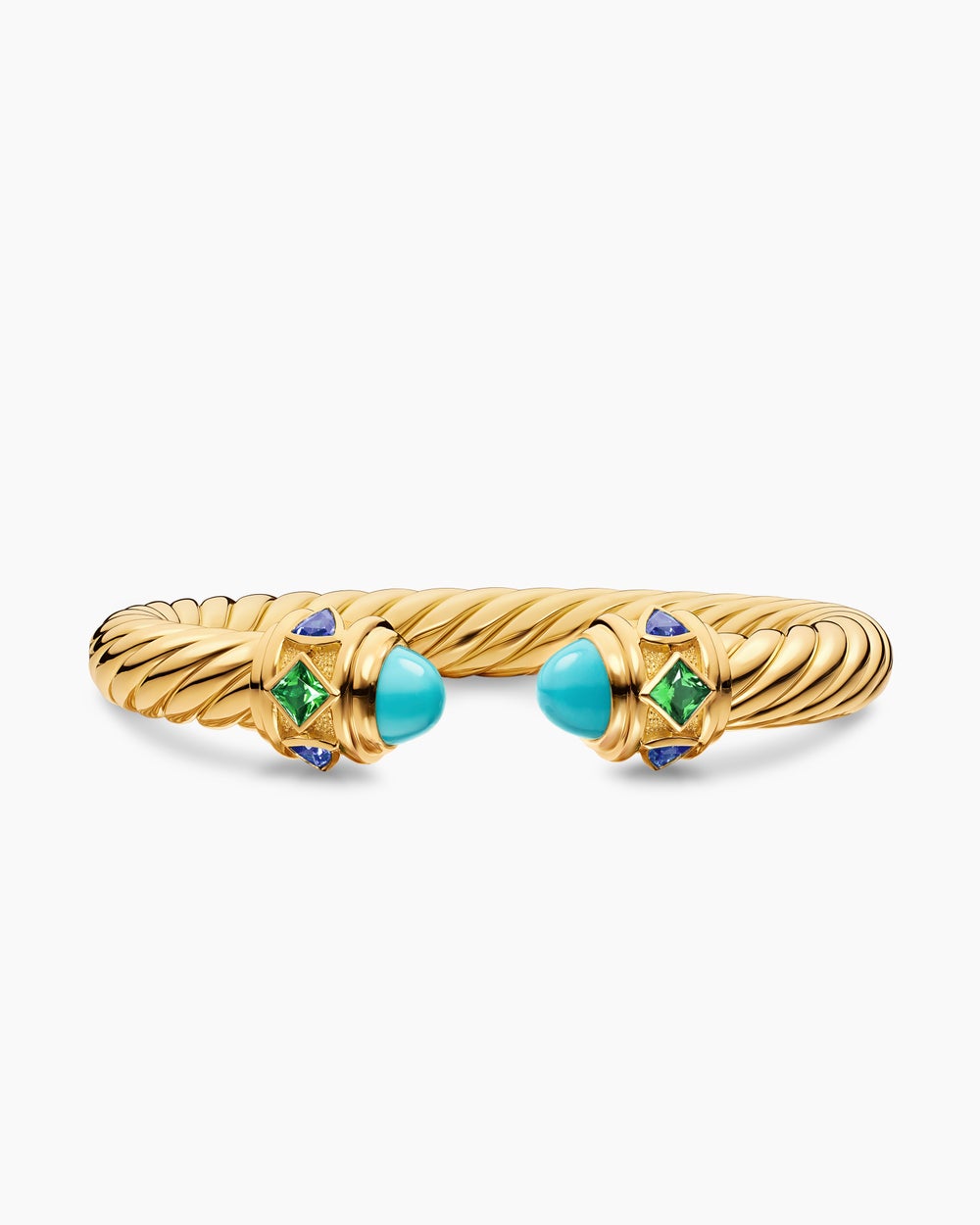 Womens Renaissance Cablespira Bracelet in 18K Yellow Gold, 9mm