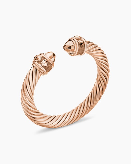 Womens Renaissance® Cablespira® Bracelet in 18K Rose Gold, 9mm