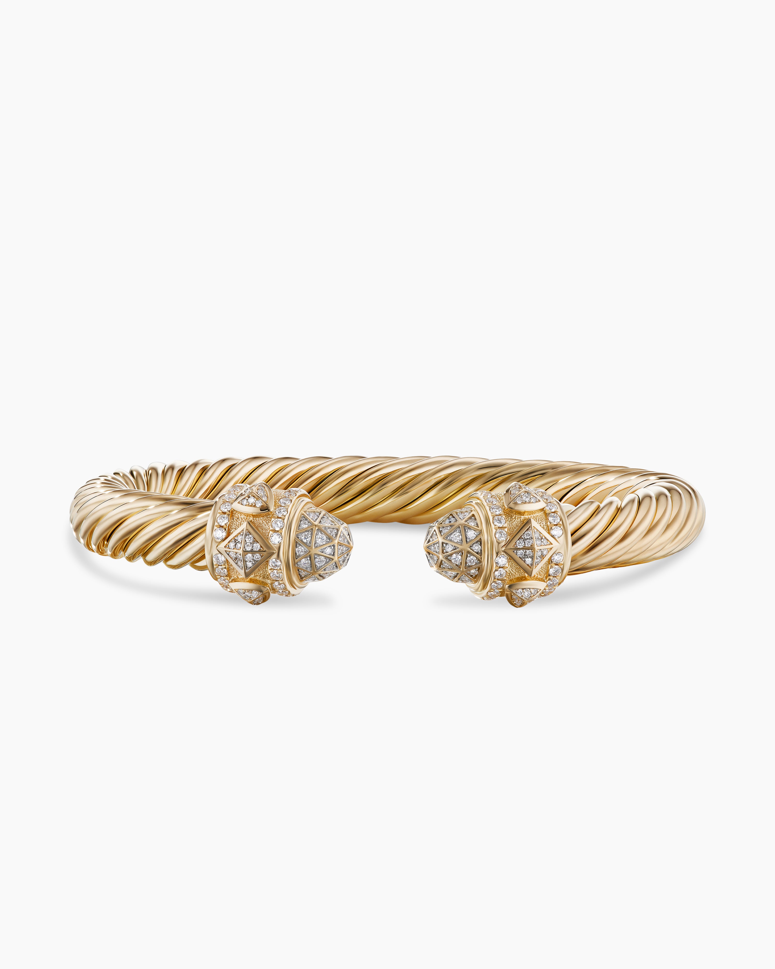 David Yurman 18K Yellow Gold Modern Renaissance Bracelet with Diamonds