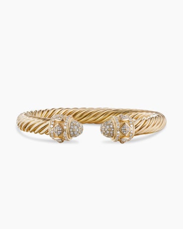 Renaissance® Cablespira Bracelet in 18K Yellow Gold with Diamonds, 9mm