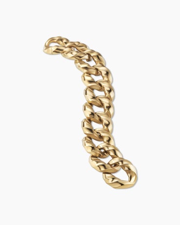 Bracelet chaîne en maille cheval Cable Edge® en or jaune 18 carats, 23 mm