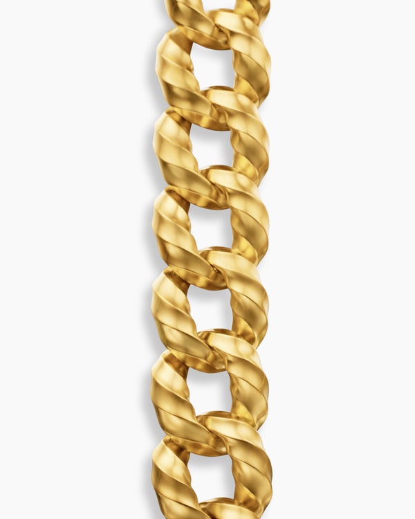 Cable Edge® Curb Chain Bracelet in 18K Yellow Gold, 23mm