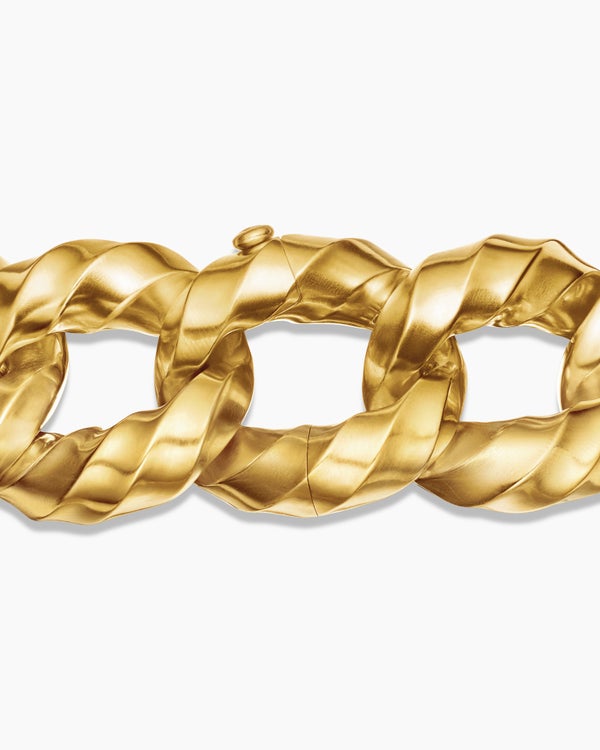 Cable Edge® Curb Chain Bracelet in 18K Yellow Gold, 23mm