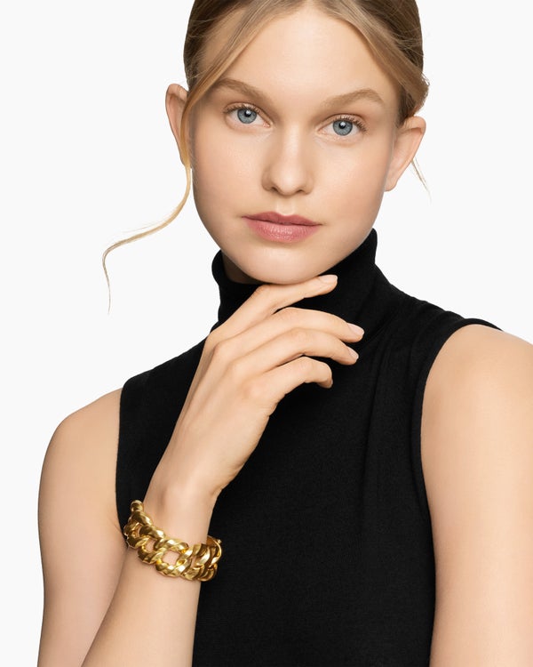 Cable Edge® Curb Chain Bracelet in 18K Yellow Gold, 23mm